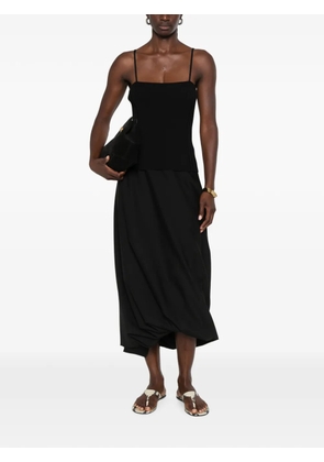 IVORY PARIS Livinia ribbed-knit spaghetti-strap top - Black