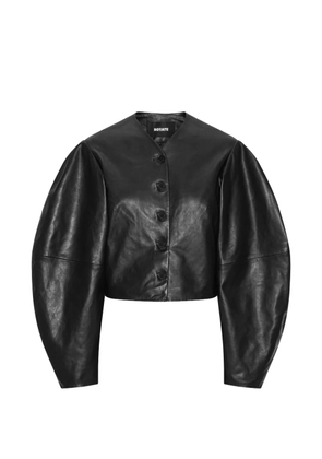 ROTATE BIRGER CHRISTENSEN button leather jacket - Black
