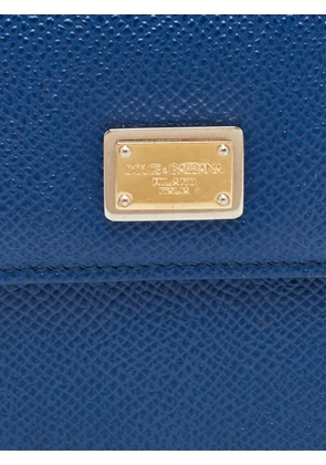 Dolce & Gabbana Pre-Owned logo-plaque leather wallet - Blue