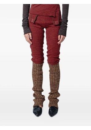 Muller Of Yoshiokubo knitted leg warmers - Brown