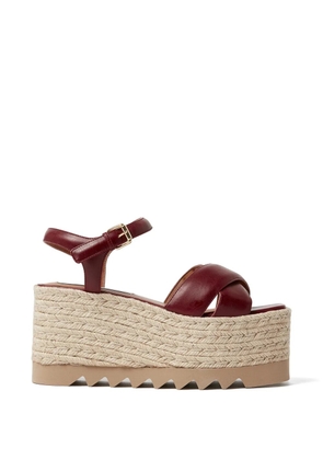 Stella McCartney Elyse crossover-strap platform sandals - Brown