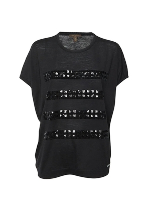 Louis Vuitton Pre-Owned sequin-embellished T-shirt - Black