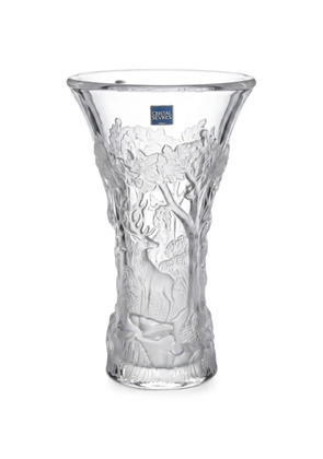CRISTAL DE SEVRES embossed forest-motif vase - White