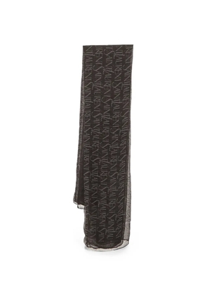 Saint Laurent Pre-Owned Monogram Peint scarf - Black