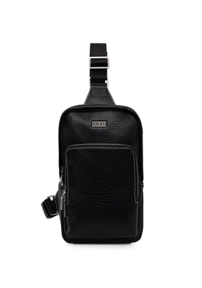 GUESS USA Boston pebbled contrast-stitch backpack - Black