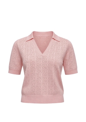 DKNY polo-collar T-shirt - Pink