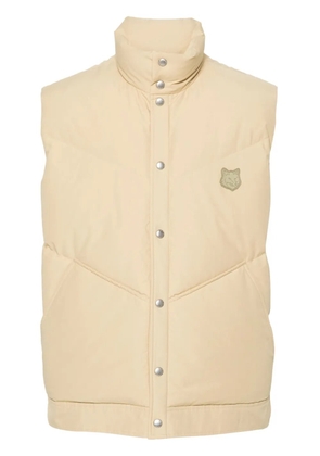 Maison Kitsuné Bold Fox Head quilted gilet - Neutrals