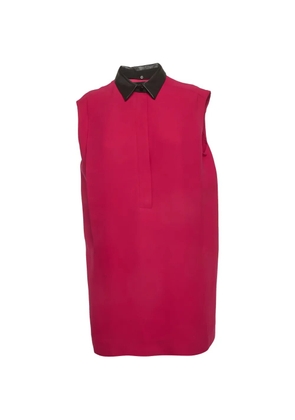 Gucci Pre-Owned leather-trim sleeveless blouse - Pink