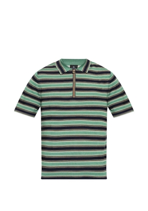 PS Paul Smith striped-pattern zip-neck sweater - Green