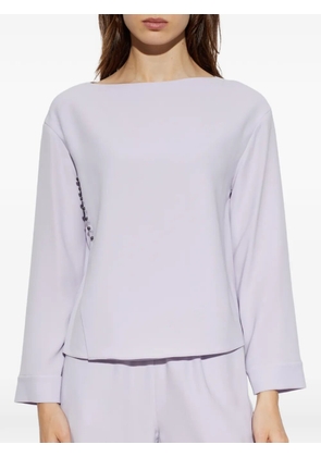 Emporio Armani button-detail long-sleeve blouse - Purple