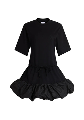 Patou drawstring-waist bubble-hem mini dress - Black