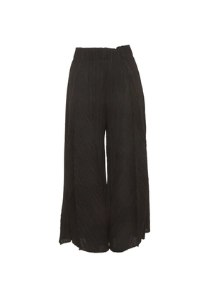 424 crinkled wide-leg trousers - Black