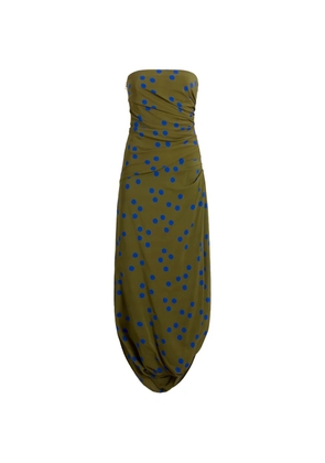 Proenza Schouler Nayara dress in printed dot stretch viscose - Green