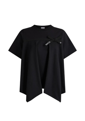 Patou draped bow-detail T-shirt - Black