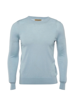 Burberry Pre-Owned check elbow patch sweatshirt - Blue