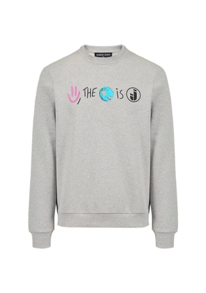 Iceberg graphic-print long-sleeve sweatshirt - Grey