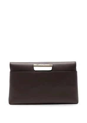 Furla leather envelope clutch bag - Brown