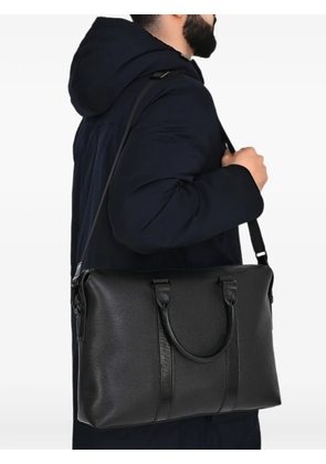 Pal Zileri grained leather briefcase - Black