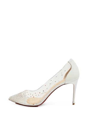 Christian Louboutin Pre-Owned Degrastrass crystal-embellished heeled pumps - White