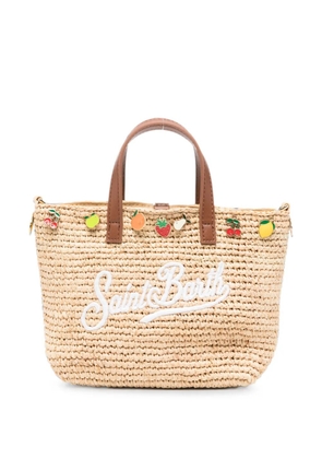 MC2 Saint Barth mini City fruit-charm tote bag - Neutrals