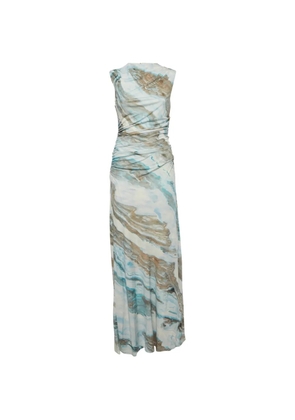 Anna Quan Juniper agate-print maxi dress - Blue