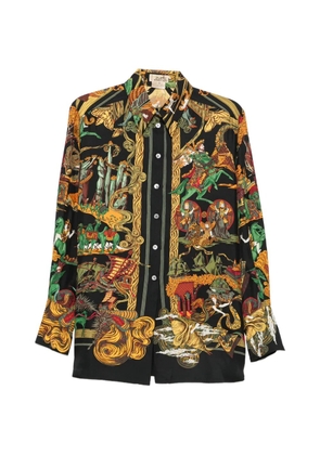 Hermès Pre-Owned 1990s silk shirt - Black