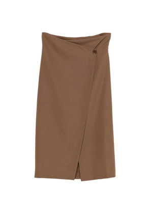 Romeo Gigli Pre-Owned 1990s wrap midi skirt - Brown