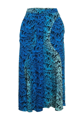 Stella McCartney Pre-Owned printed midi skirt - Blue