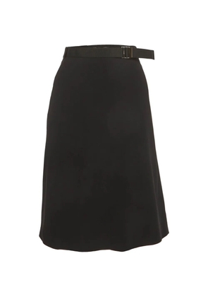 Gucci Pre-Owned belted crepe mini skirt - Black