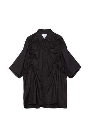 Yoshiokubo ruched short-sleeve shirt - Black