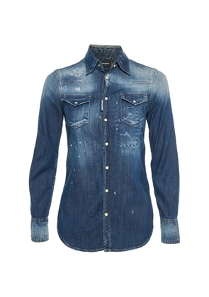 DSQUARED2 distressed denim shirt - Blue