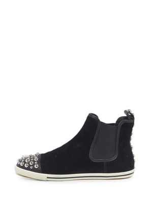 Marc By Marc Jacobs stud-embellished suede ankle boots - Black