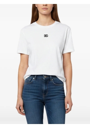 Dolce & Gabbana Pre-Owned logo embroidered T-shirt - White