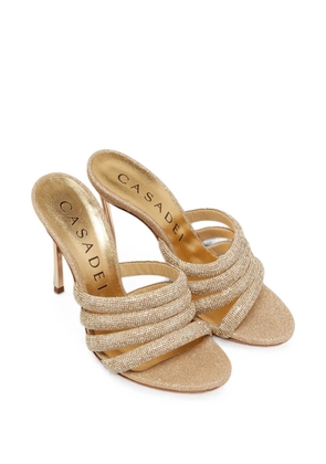 Casadei Blade glitter sandals - Gold