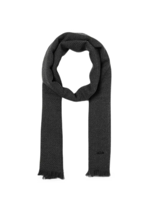 BROOKSFIELD ribbed-knit wool scarf - Grey