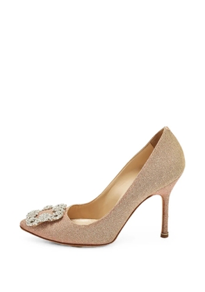 Manolo Blahnik Hangisi crystal-embellished heeled pumps - Pink