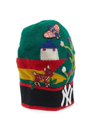 Gucci Pre-Owned x NY Yankees embroidered beanie hat - Green