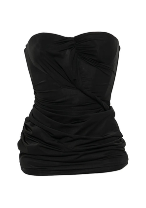 Blumarine strapless draped mini dress - Black