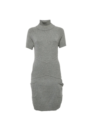 CHANEL Pre-Owned turtleneck short-sleeve midi dress - Grey