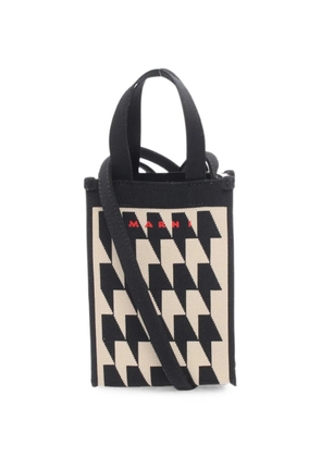 Marni Pre-Owned 2020s nano Shopping knitted tote bag - Black