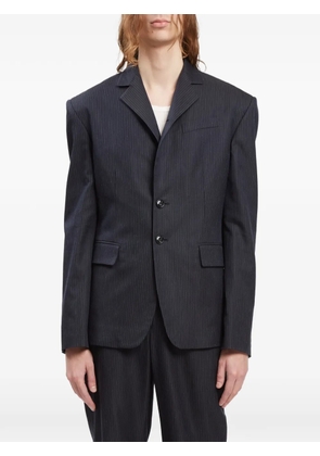Ann Demeulemeester Derek pinstripe cotton jacket - Blue
