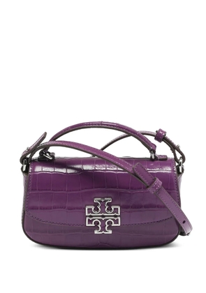 Tory Burch Britten croc-embossed tote bag - Purple