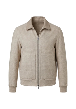 Brunello Cucinelli Prince of Wales check cashmere jacket - Neutrals