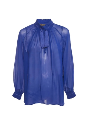 Roberto Cavalli Vintage tassel-detail long-sleeve top - Blue