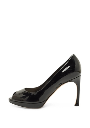 Christian Dior Pre-Owned Diorella peep-toe pumps - Black