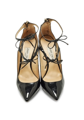 Jimmy Choo Pre-Owned Hoops tie-detail pumps - Black