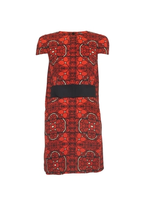 Alexander McQueen Pre-Owned mini kaleidoscope-print belted dress - Red