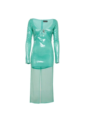David Koma sequin-embellished maxi dress - Green