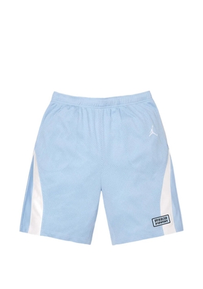 Supreme logo-patch track shorts - Blue