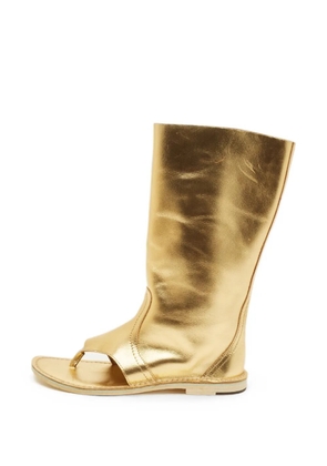 Pierre Hardy thong leather sandals - Gold
